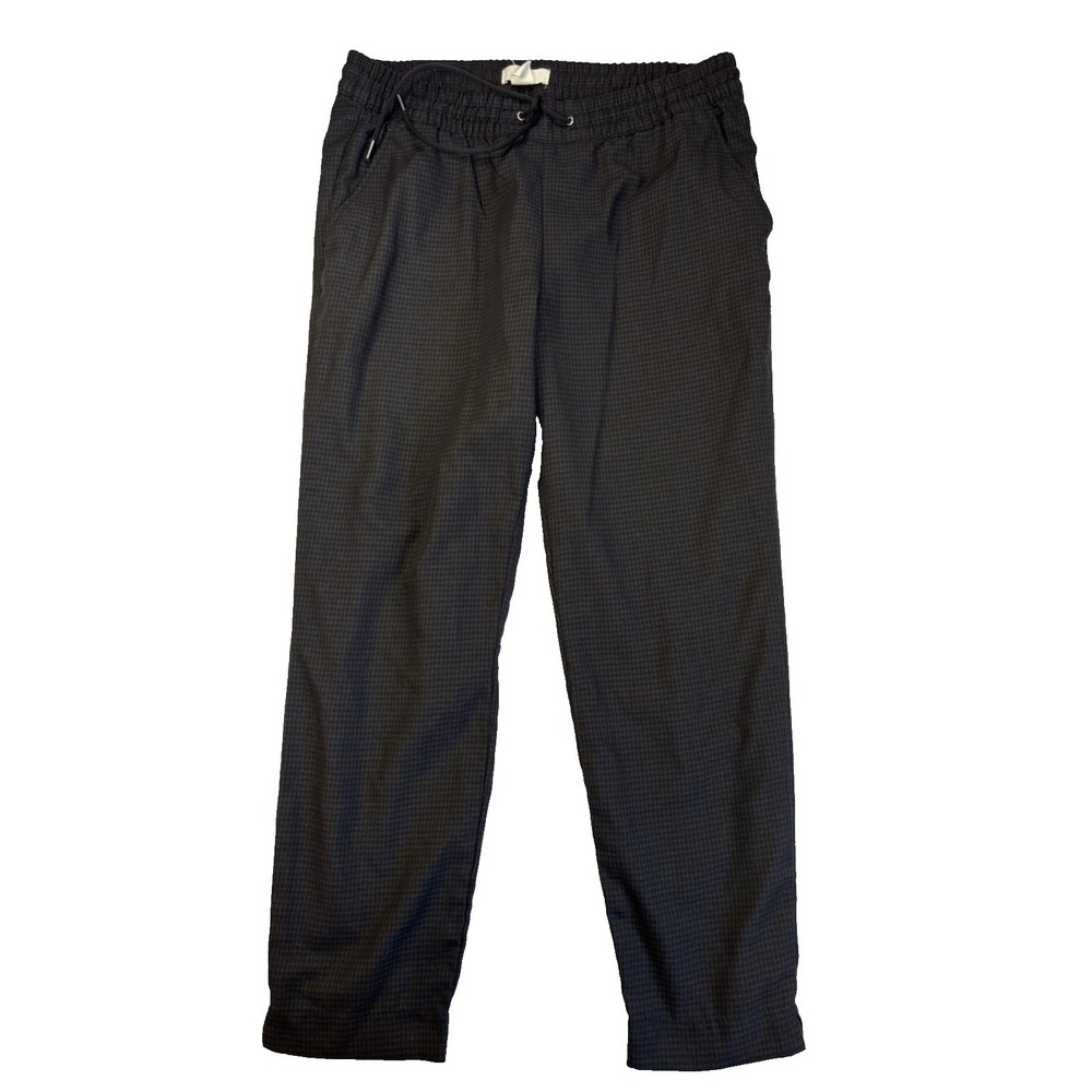 H&M Women 8 Black Gingham Pull On Ankle Pants Skater Urban Streetwear Grunge